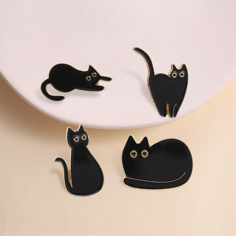 Pins de Esmalte de Gato Preto  - Edc Everyday Carry Knives avaliação e preço