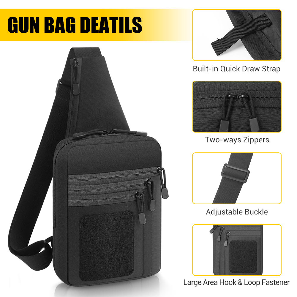 Bolsa Tática para Pistola, Est - Edc Concealed Carry Sling Bag avaliação e preço