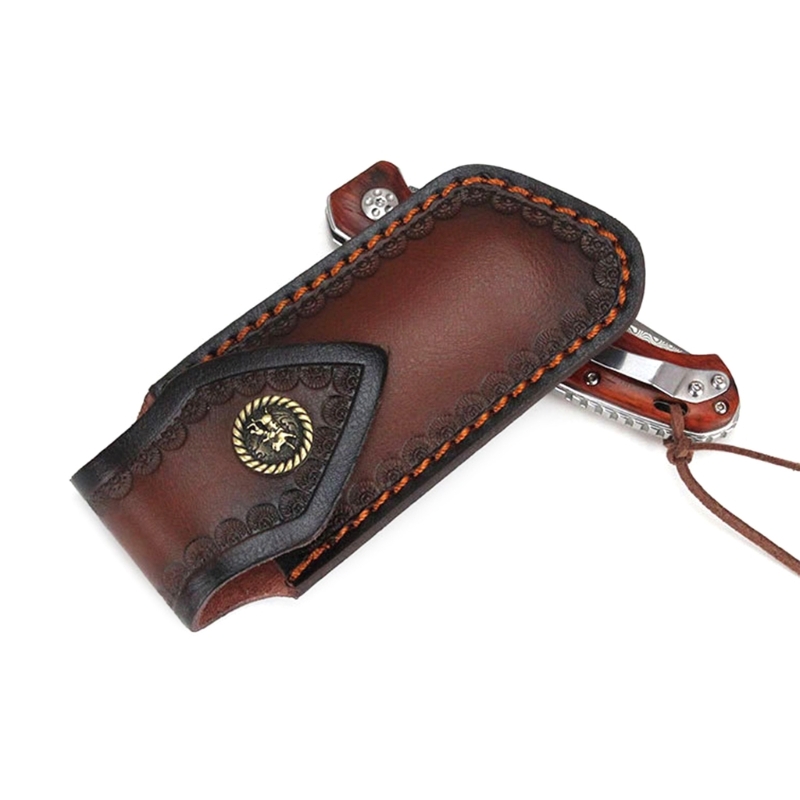 Moda faca de couro cobre bolsa - Edc Everyday Carry Knives avaliação e preço