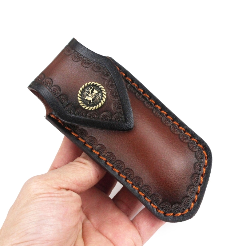 Moda faca de couro cobre bolsa - Edc Everyday Carry Knives avaliação e preço